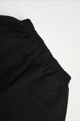 Distressed Typography Barrel Leg Pants
