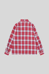 Checkerboard Photo Script Plaid Long Sleeve Shirt