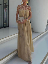 Draped Braids Cover Charming Up Maxi Dress