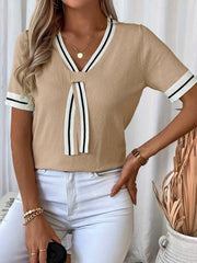 CLAUDE - COZY ELEGANCE V-NECK TOP