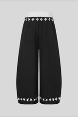 Star Graphic Contrast Waist Sweatpants