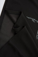 Barbed Wire Graphic Layered Polo Collar Tee