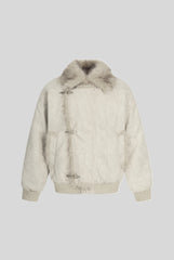 Fur Collar Metal Toggle Washed Coat