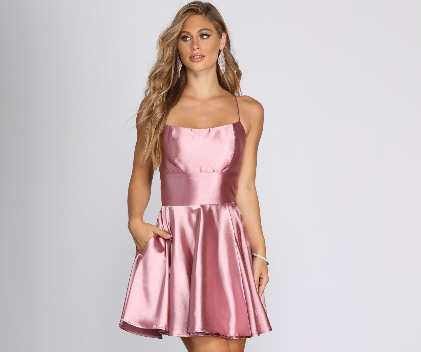Frida Satin Stylish Party Dress