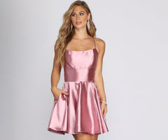 Frida Satin Stylish Party Dress