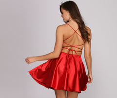 Frida Satin Stylish Party Dress