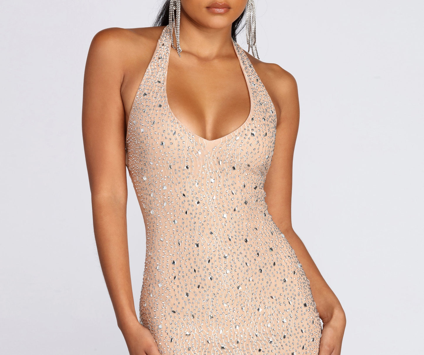 Kim Rise And Charming Slay Halter Mini Dress