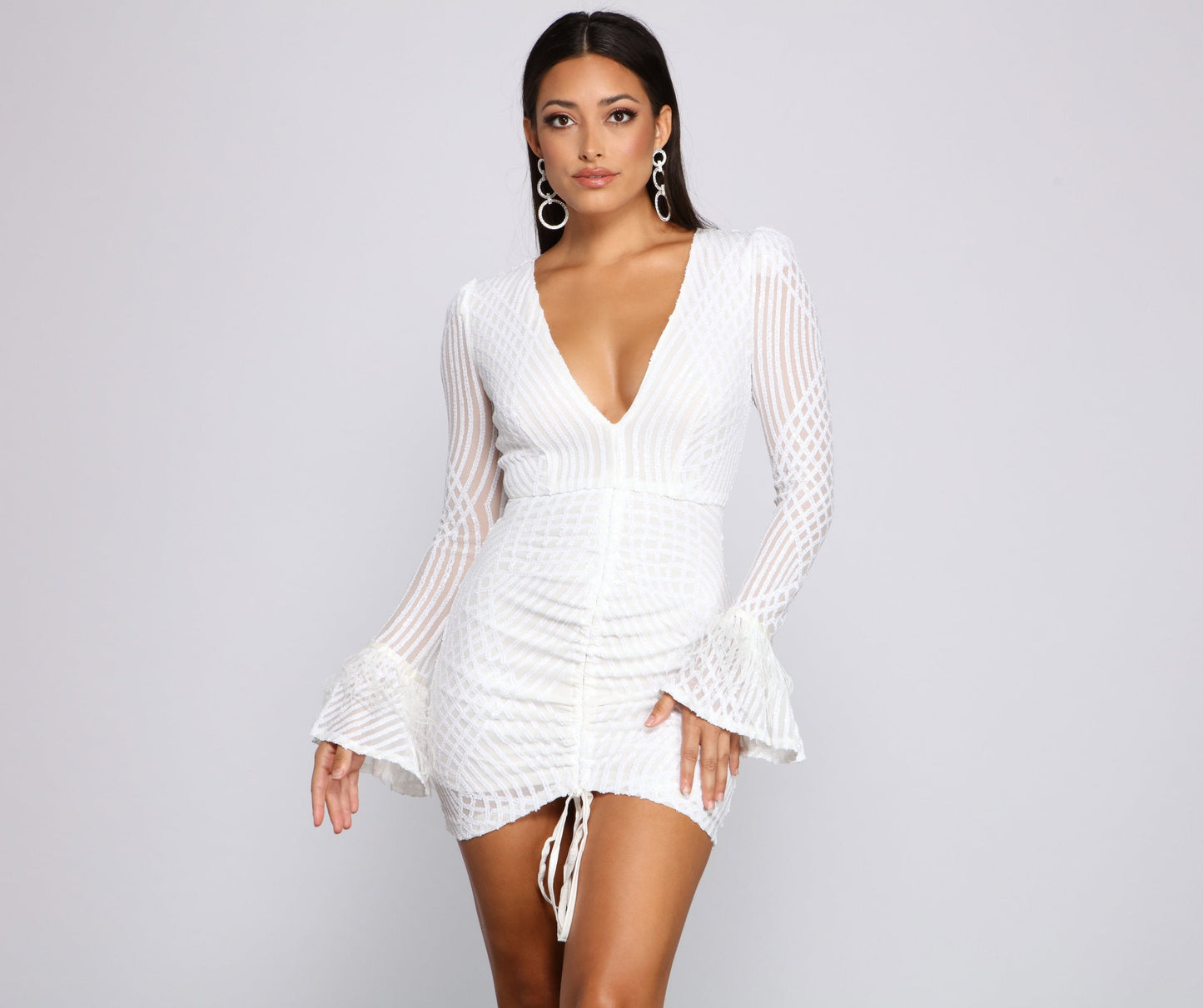 Paola Formal Sequin Ruched Bodycon - Lady Occasions