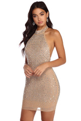 Lyla Formal Heat Charming Stone Mini Dress