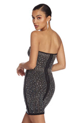 Haley Jewel Queen Charming Embellished Mini Dress