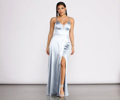 Ilana Satin Stylish Column Gown