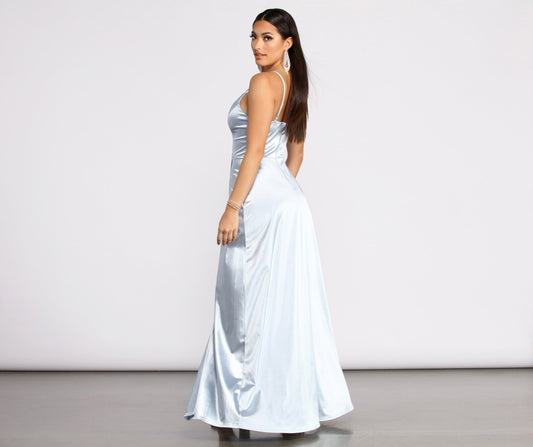 Ilana Satin Stylish Column Gown