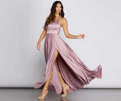 Juliet Formal High Slit Dress - Lady Occasions