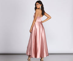 Ryder Satin Stylish A-Line Gown