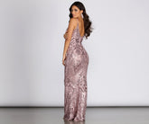 Maeve Sequined V Mesh Gown - Lady Occasions