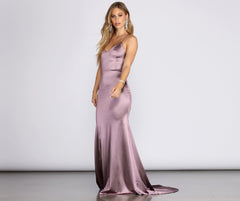 Nola Darling Stylish Satin Evening Gown