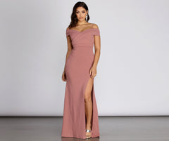Lisa Marie Formal Pleated Crepe Dress - Lady Occasions