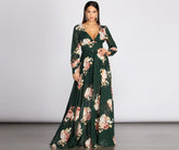 Irina Floral Chiffon A-Line Dress - Lady Occasions