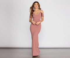 Reese Double Ruffle Off Shoulder Mermaid Dress - Lady Occasions