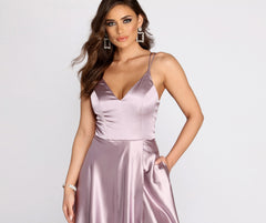 Ryder Satin Stylish A-Line Gown
