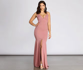 Alia Deep V Mermaid Dress - Lady Occasions