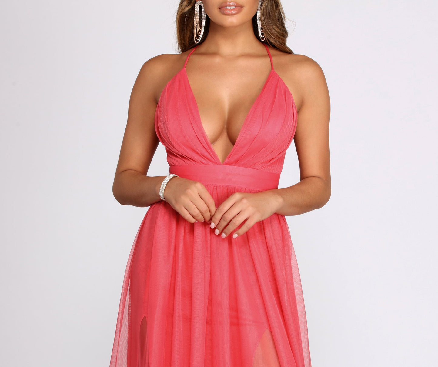 Jodi Tulle Stylish A-Line Dress
