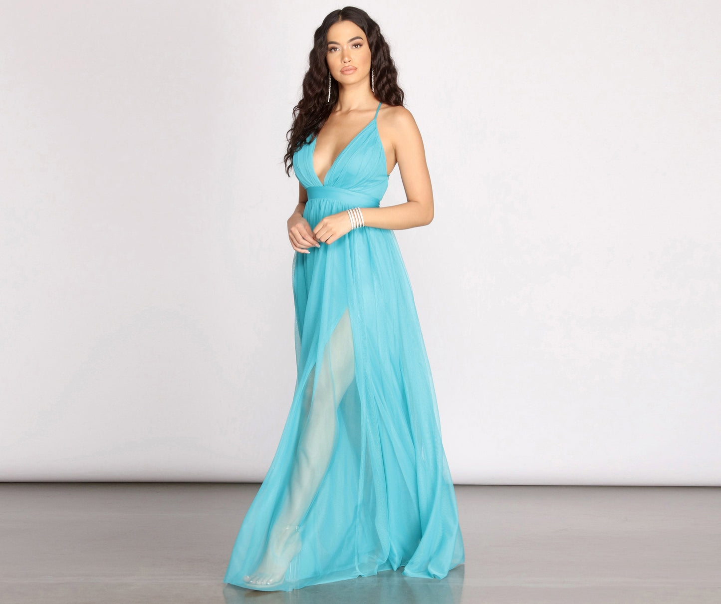 Jodi Tulle Stylish A-Line Dress