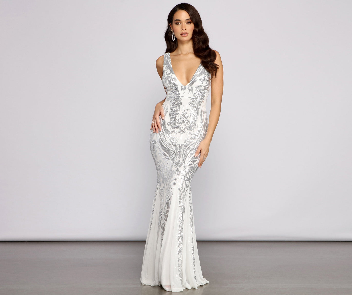 Danielle Sequin Stylish Mesh Mermaid Dress