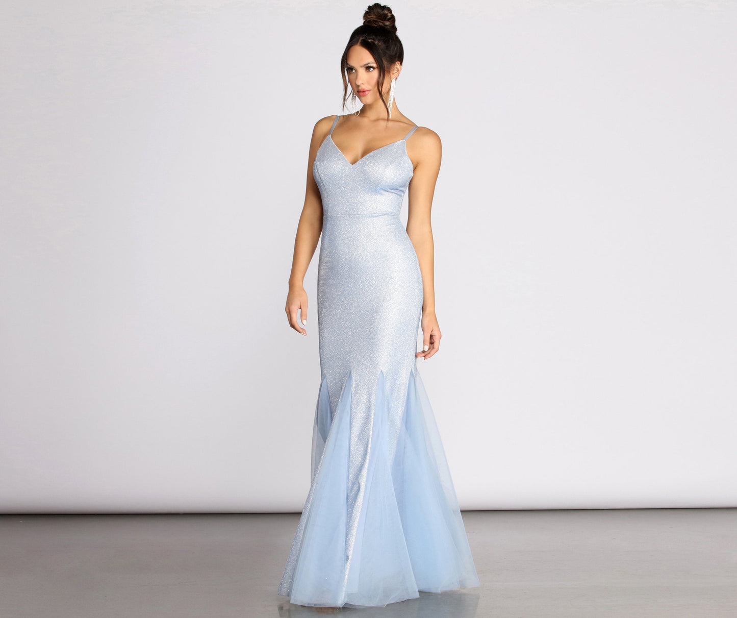 Ciara Glitter Stylish Tulle Mermaid Dress