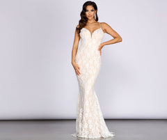 Amina Lace Up Charming Back Mermaid Dress