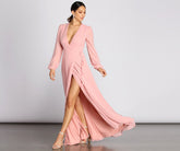 Jordan Chiffon Wrap Dress - Lady Occasions