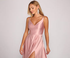 Dawn Formal Stylish Sleeveless Satin Dress