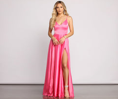 Juliet Formal High Slit Dress - Lady Occasions