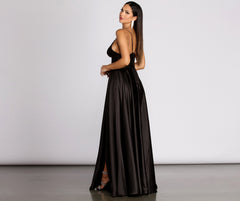 Isabelle Satin Stylish A-Line Dress