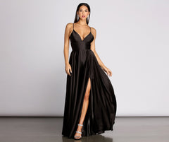 Isabelle Satin Stylish A-Line Dress