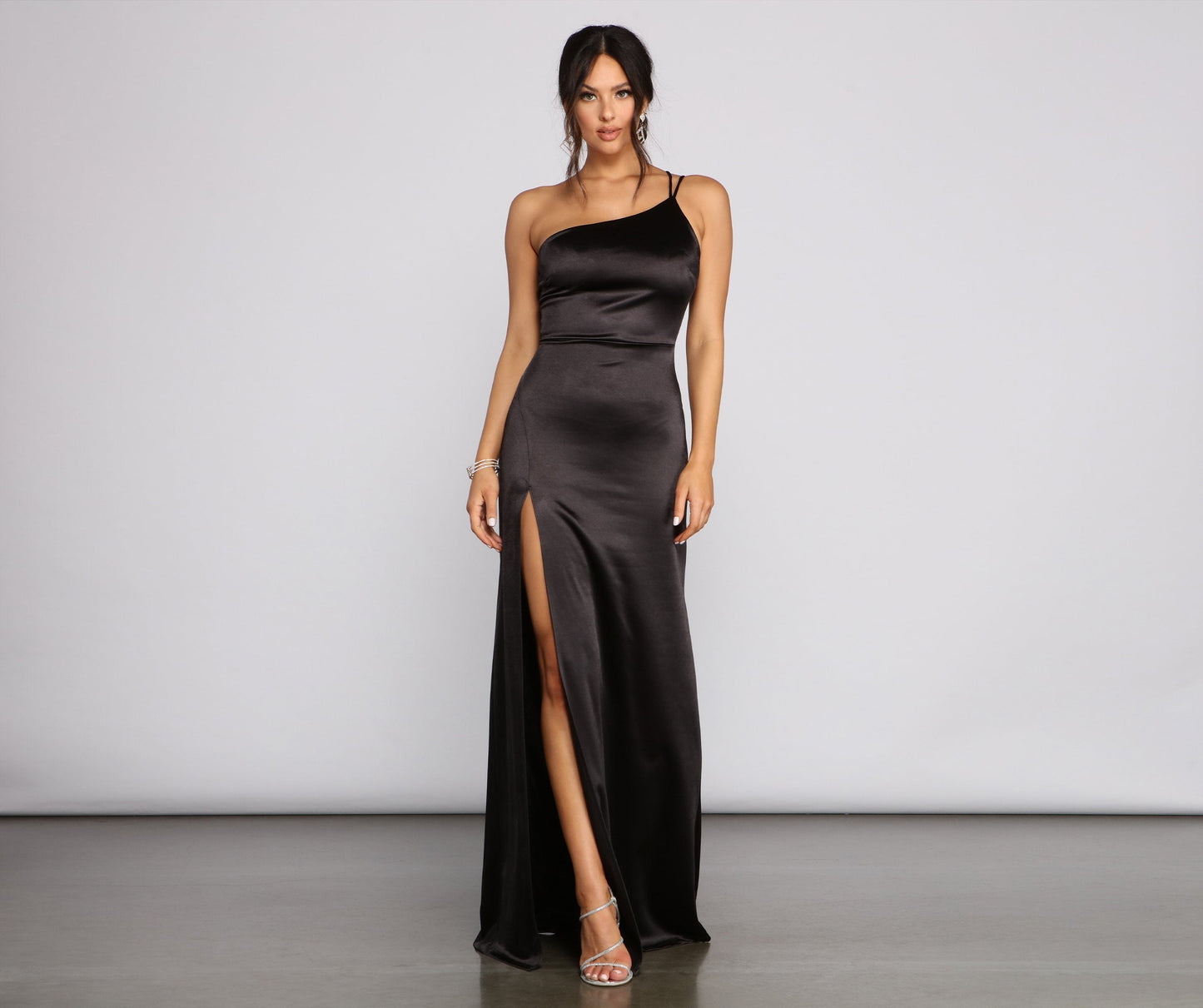 Rhiannon Satin Dress - Lady Occasions