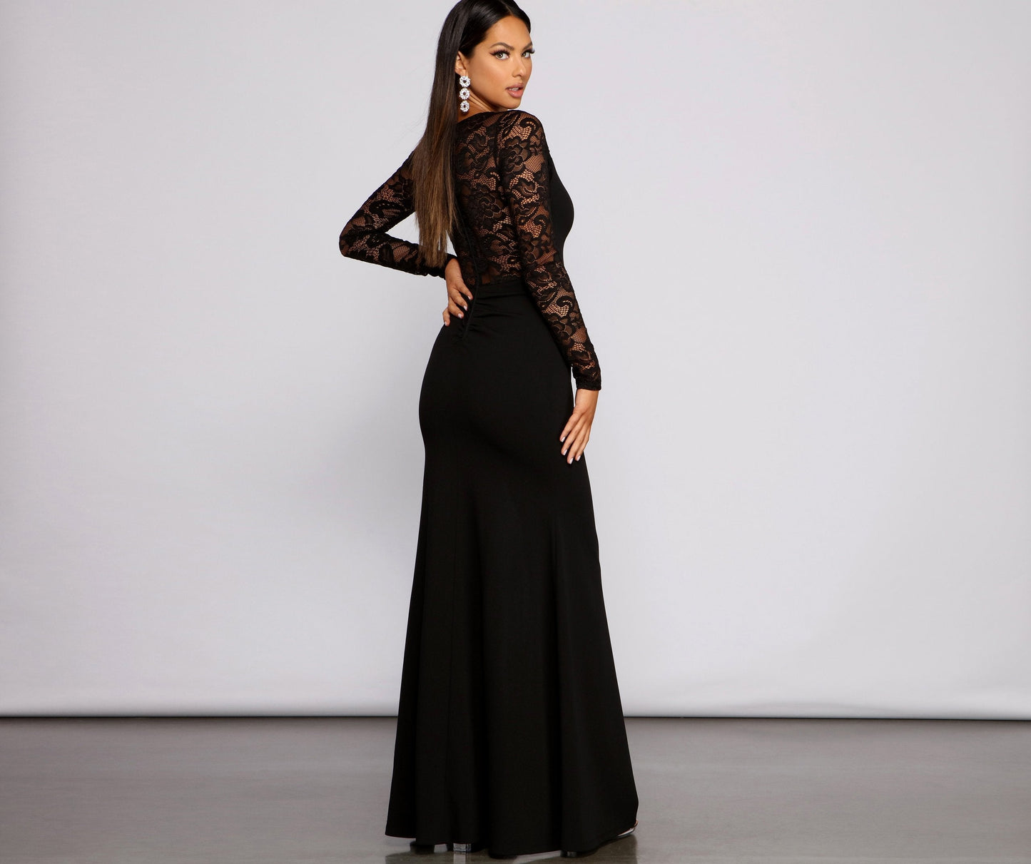 Scarlett Formal High Charming Slit Lace Mermaid Dress