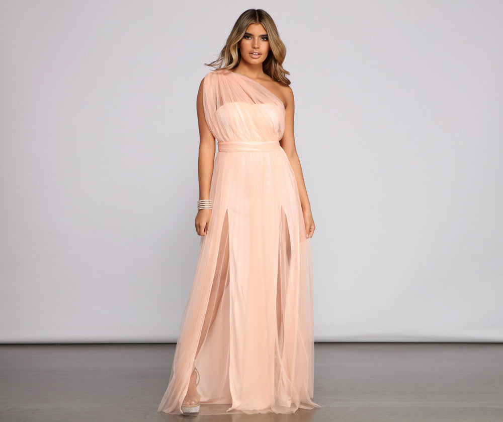 Rebecca Tulle A-Line Formal Dress - Lady Occasions