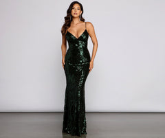 Serena Sequin Stylish Mesh Mermaid Dress