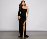 Odette Formal One Shoulder Crepe Mermaid Dress - Lady Occasions