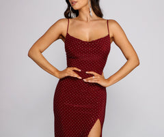 Allison High Slit Charming Embellished Formal Dress