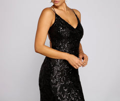 Lila Formal Open Charming Back Sequin Mermaid Dress