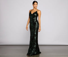Lila Formal Open Charming Back Sequin Mermaid Dress