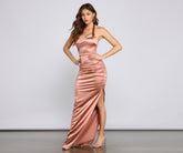 Calista Formal High Charming Slit Halter Dress