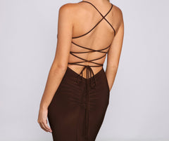 Gretchen Formal Stylish Lace-Up Dress
