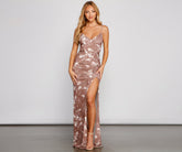 Isla Formal High Slit Floral Dress - Lady Occasions