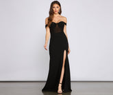 Elandra Formal Off The Shoulder Heat Stone Dress - Lady Occasions