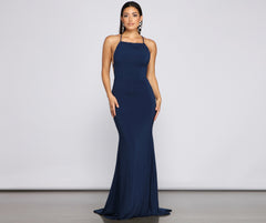 Isabella Halter Stylish A-Line Formal Dress
