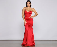 Nola Darling Satin Evening Gown - Lady Occasions