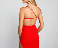 Alisha Asymmetrical Stylish One-Shoulder Formal Dress